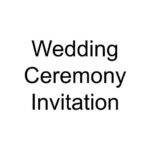 Wedding Ceremony Invitation