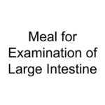 Meal for Examination of Large Intestine