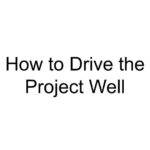 How to Drive the Project Well