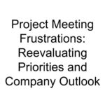 Project Meeting Frustrations: Reevaluating Priorities and Company Outlook