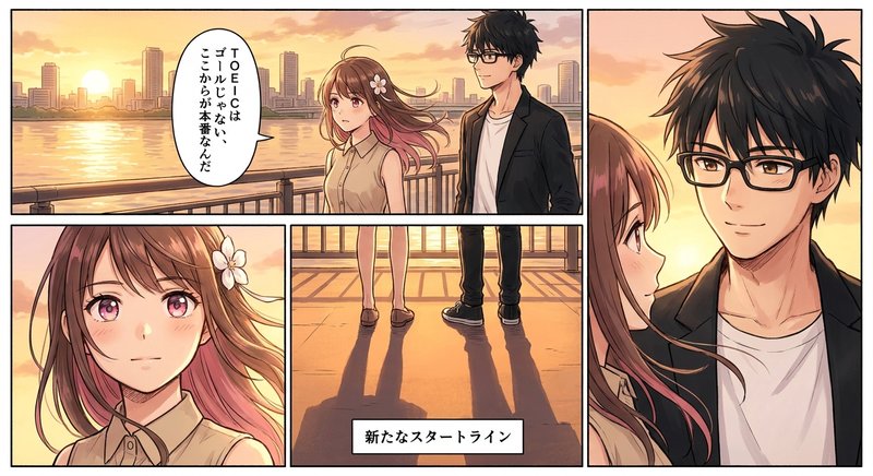 海外事業部での活躍を夢見て、やる気に満ち溢れるなつめと応援するそう先輩の4コマ漫画