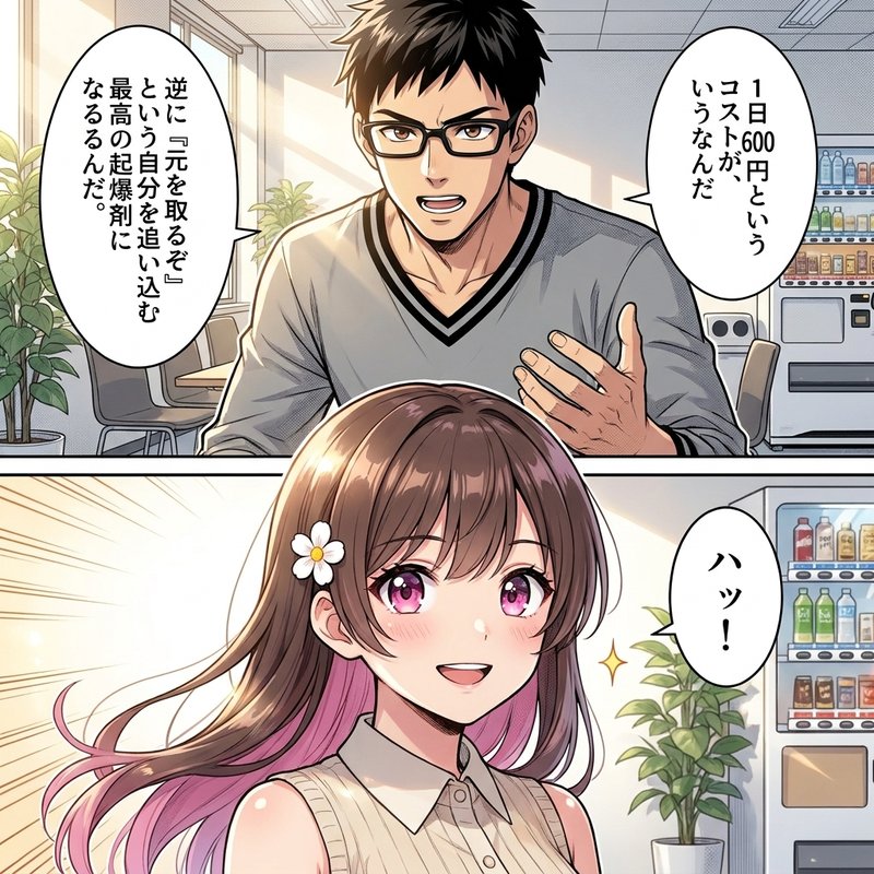 「1日600円」というプレッシャーを力に変えて、燃えるように仕事に集中する男性。