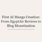 First AI Manga Creation: From EgyptAir Reviews to Blog Monetization